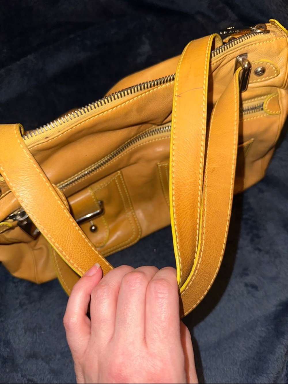 Vintage Marc Jacobs Leather Satchel with Front Pockets - Picture 10 of 12